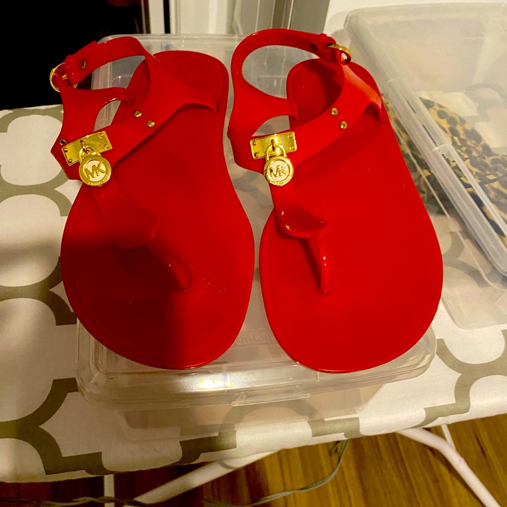 Michael Kors Jelly Plate Sandals